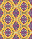 Seamless bright damask textile floral pattern design Royalty Free Stock Photo