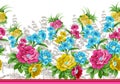 Seamless bright flower border design Royalty Free Stock Photo