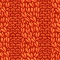 Seamless bright four-stitch cable pattern. Royalty Free Stock Photo