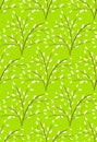 Seamless Bright Fun Abstract Spring Summer Trees Pattern Isolate Royalty Free Stock Photo