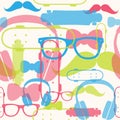 Seamless bright hipster pattern