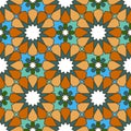 Seamless multi-colored geometric Moroccan pattern Royalty Free Stock Photo