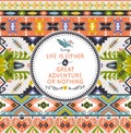 Seamless bright pattern in navajo style