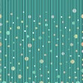 Seamless bright polka dots on a blue background