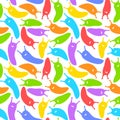 Seamless bright slugs pattern