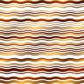 Seamless bright striped pattern with golden and brown waves