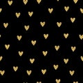 Seamless brilliant glitter hearts pattern Royalty Free Stock Photo