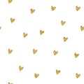 Seamless brilliant glitter hearts pattern Royalty Free Stock Photo