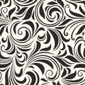 Seamless brown floral pattern. Vector illustration. Royalty Free Stock Photo