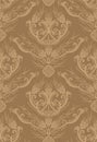 Seamless brown floral wallpaper