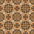 Seamless brown royal floral background