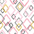 Seamless brush strokes pattern. Geometric background.