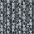 Seamless brushpen doodle pattern grunge texture.Trendy modern