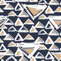 Seamless brushpen textile doodle pattern grunge texture