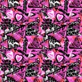 Seamless brushpen textile doodle pattern grunge texture Royalty Free Stock Photo