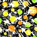 Seamless brushpen textile doodle pattern grunge texture