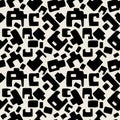 Seamless brushpen textile doodle pattern grunge texture