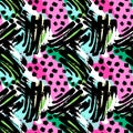 Seamless brushpen textile doodle pattern grunge texture