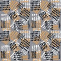 Seamless brushpen textile doodle pattern grunge texture