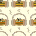 Seamless burgers in earphones