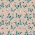 Seamless butterflies pattern