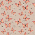 Seamless butterflies pattern