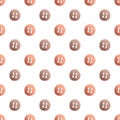 Seamless button pattern on a white background. It is perfect for packaging design, branding and sewing-themed websites.