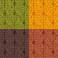 Seamless cables front patterns set. Royalty Free Stock Photo