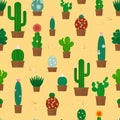 Seamless cactus pattern