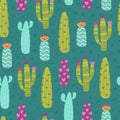 Seamless cactus pattern