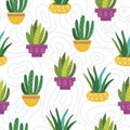 Seamless cactus pattern