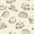 Seamless cake background