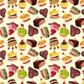 Seamless cake pattern