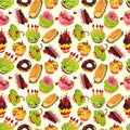 Seamless cake pattern