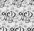Seamless calligraphic pattern with Lettering Lets play written by hand.