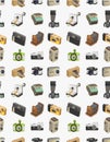 Seamless camera pattern Royalty Free Stock Photo