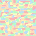 Seamless camo pattern with pixelated rainbow color geometric shapes. Vector bright illustration background