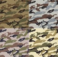 Seamless camouflage fabric pattern