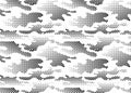 Seamless Camouflage halftone abstract pattern, Military Camouflage repeat pattern design for Army background, printing clothes,