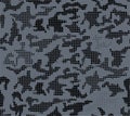 Seamless Camouflage halftone square abstract pattern, Military Camouflage repeat pattern design for Army background, printing Royalty Free Stock Photo