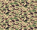 Seamless Camouflage Pattern with Animals For Kids. Animal Military Camouflage. Abstract seamless pattern for cloth