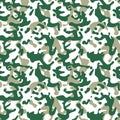 Seamless camouflage pattern, army clothing, soldier uniform background, military materials. - Vector