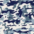 Seamless Camouflage pattern background. Classic clothing style masking camo repeat print. Royalty Free Stock Photo