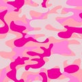 Seamless Camouflage pattern background. Classic clothing style masking camo repeat print. Royalty Free Stock Photo