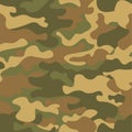 Seamless camouflage pattern. Khaki texture, vector illustration. Camo print background. Abstract military style backdrop Royalty Free Stock Photo