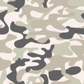 Seamless camouflage pattern. Khaki texture, vector illustration. Royalty Free Stock Photo