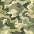 Seamless camouflage pattern in shades of green. Khaki colors. Camo print for textile design. Concept of military, army