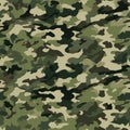 Seamless camouflage pattern in shades of green. Khaki colors. Camo print for textile design. Concept of military, army