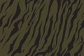 Seamless camouflage pattern tiger. Khaki green texture, vector illustration.