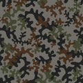 Seamless camouflage pattern - vector illustration Royalty Free Stock Photo